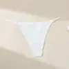 Tanga sin rastro transfronterizo para mujer, algodón en la entrepierna, sexy, transpirable, caliente, cintura baja, estilo de deseo puro para chica, calzones de seda helada