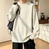 Sudadera redonda de moda estilo americano para hombre, nueva colección primavera/otoño, corte holgado, efecto adelgazante, prenda básica casual de manga larga, estilo Harajuku