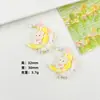 Tarjeta de Dibujos Animados Luna Animal DIY Accesorios de Resina Hechos a Mano Pegamento de Crema Funda para Teléfono Móvil Pasador Taza de Agua Hebilla de Zapato Accesorios