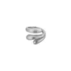 Anillo Abierto de Gota de Agua con Patrón Europeo Nicho Moda de Gama Alta Sencillo Anillo Personalidad Versátil Temperamento Joyería para Manos para Mujeres
