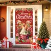 Capa de porta de Natal mais vendida internacionalmente, banner de porta, placa de varanda, tecido decorativo para pendurar, decoração de porta festiva para pátio externo