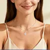 Collar de Moda Estilo Fresco Popular en Little Red Book para Mujer, Plata de Ley S925, Moissanita Deslumbrante, Perla de Agua Dulce Natural, Cadena Elegante para el Cuello