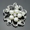 Broche Danrun venta al por mayor de ropa popular coreana aleación rhinestone perla broche ropa al por mayor