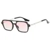 Nuevas Gafas de Sol Estilo Hot Girl Americano Dulce-Cool con Doble Puente Hueco, Gafas de Sol Estilo Aviador con Protección UV para Hombre