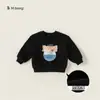 Moletom Infantil Youbao para Meninas com Lã Integrada, Pulôver Engrossado para Crianças Pequenas, Nova Blusa Masculina de Inverno Tendência