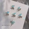 Qiansi Mengdie Accesorios de Aleación para Uñas Celebridad de Internet Populares Diamantes de Zirconio Tridimensionales Doble Capa Mariposa Perla Marquise Accesorios de Diamante para Uñas