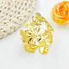 Anillos Metálicos para Servilletas de Camelia Nuevos Transfronterizos con un Diseño de Alta Gama, Elegantes y Lujosos Soportes para Servilletas, Clips para Servilletas de Nicho al por Mayor