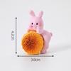 Muñeco de Conejo Lindo de la Luna de Medio Otoño Decoraciones DIY Accesorios Bolsa Ciega Micro Paisaje Escritorio Coche Adornos Pequeños