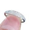 Novo Anel Tendência Estilo Noite Zircônia Full Diamond Prata S925 Francês