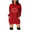Sudadera de Comercio Exterior Europea y Americana de Amazon Otoño con Capucha Estampada Bolsillo Holgada Chaqueta para Mujer Simple Casual Elegante para el Trabajo