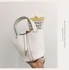 2025 Nuevo Bolso Balde Europeo y Americano con Cierre Bolso de Mano Bolso para Mujer Gran Capacidad de un Solo Hombro Cruzado de Pu