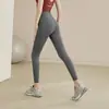 Pantalones de Tiburón Elásticos de Uso Exterior de Cintura Alta Levanta Glúteos Control de Abdomen Sensación Nude Leggings de Yoga Fitness Running Deportes Capa Base Ajustada
