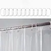 Cortina de Chuveiro Peva Transparente, Impermeável e à Prova de Mofo, Inodora, com 3 Ímãs, 12 Peças de Metal à Prova de Ferrugem, Materiais Ecológicos