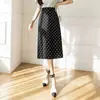 Falda Nueva de Lunares Primavera/Verano 2026, Falda de Longitud Media, Falda Bodycon, Falda Adelgazante de Cintura Alta para Viajar, Falda Lápiz