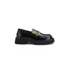 Mocasines de cuero genuino con suela gruesa para mujer, nuevo modelo 2026, zapatos de cuero negro estilo británico, zapatos de charol Mary Jane JK retro franceses