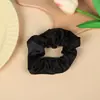 Gomas para el pelo tipo scrunchie para mujer estilo coreano, color liso, tela que no daña, simples y versátiles, coleteros de seda sintética para coleta al por mayor