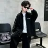 Conjunto Deportivo para Niños 2026 Nuevo Estilo Atuendo Elegante Primavera/Otoño para Niños Medianos y Grandes Chaqueta Casual Chic Conjunto de Dos Piezas