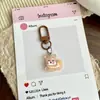 Color Gelatina Señal de Tráfico Gatito Llavero Lindo Dibujo Animado Chica Estudiante Corazón Colgante para Bolsa Pareja Mejor Amigo Regalo