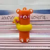 Anel de natação de patinho amarelo fofo de desenho animado criativo pingente de chaveiro de urso acessórios de cola flexível tridimensional DIY presente de atividade