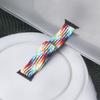 Correa de reloj tejida compatible con Apple Watch, hebilla de viscosa de 8 palabras, hebilla deslizante para iWatch, correa de reloj elástica con personalidad.