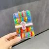 Elásticos Coloridos para Crianças em Caixa Que Não Machucam o Cabelo, Elásticos de Polegar de Alta Elasticidade com Fio, Cordas de Cabelo para Meninas, Faixas de Cabeça Duráveis
