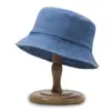 Chapéu de Pescador em Sarja Lavada Vintage para Primavera e Outono, Chapéu de Sol Unissex, Chapéu de Pescador Liso da Moda para Casais