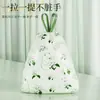Bolsas de Basura con Cordón Estampado de Camelia, Tipo Portátil para el Hogar, Especiales para Dormitorios y Cocinas, Bolsas de Plástico Gruesas Grandes para Limpieza
