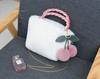 Bolso de Peluche Lindo de Chica Cereza para Mujer 2024 Versión Coreana Nuevo Otoño e Invierno Bolso Peludo de Hombro Cruzado para Mujer