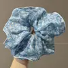 Elástico de Cabelo Oversized Estilo Coreano Intestino de Porco, Corda de Cabelo Versátil com Renda de Bolinhas, Elástico para Rabo de Cavalo Alto, Elástico de Borracha, Acessório de Cabelo de Alta Qualidade