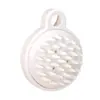 Cepillo de Champú Blanco Peine de Masaje Rascador de Cabeza Cepillo de Champú de Silicona Estilo Japonés Masajeador para Rascar el Cuero Cabelludo