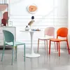 Sillas de comedor estilo nórdico, engrosadas para uso doméstico, aptas para restaurantes comerciales, diseño moderno y minimalista, estilo popular de celebridad de internet, sillas de plástico con respaldo