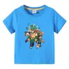 Mi Mundo Minecraft Ropa Nueva para Niños Camiseta de Verano de Manga Corta para Niños Camiseta de Manga Media para Niños Top para Niños