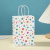 Bolsa de Papel Kraft Estilo Ins Estrella Arcoíris Bolsa de Papel Impresa Bolsa de Regalo de Cumpleaños Bolsa de Embalaje Bolsa Tote para Compras de Ropa