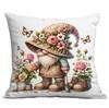Amazon transfronterizo nuevo funda de almohada elfo jardín de primavera acuarela funda de cojín para sofá de casa al por mayor