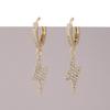 Brincos Europeus e Americanos Simples Micro-Cravejados com Zircônia Coração Borboleta Gancho de Orelha Fivela de Orelha Moda 18K Brincos Olho de Demônio