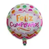 Balão de alumínio redondo quadrado em formato de coração espanhol de 18 polegadas, decoração de bênção para aniversário, amante, Dia das Mães