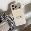 Linda funda para gafas de lunares adecuada para Apple 18 Pro Max, iPhone 17/16 Pro, anticaída 15 estilo coreano