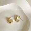 Brincos retrô de alta qualidade nicho design feminino temperamento vermelho líquido S925 agulha de prata café profundo cinza óleo gota outono e inverno orelhas