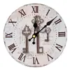 Relojes de Pared de Madera Serie Vintage de Moda Europea y Americana Transfronterizos para Comedor y Sala de Estar, Varios Estilos, Relojes de Imagen sin Marco, Venta al por Mayor desde el Fabricante
