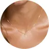 Colar Simples Amazon para Homens e Mulheres Joias Cor Dourada Conserva Cor Pingente de Colar Letra Inglesa Corrente Clavícula