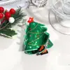 Clip para moño de pelo lindo de Navidad de venta caliente en Europa, Árbol de Navidad, Papá Noel, Cascabeles, Pinza de Tiburón Creativa para el Cabello para Mujeres