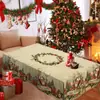 Mantel Navideño Transfronterizo Amazon Festivo Muñeco de Nieve Reno Mantel Decorativo Mesa de Comedor del Hogar a Prueba de Polvo Festivo