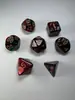 Patrón de mármol multicolor de dos colores tablero de juego de mazmorra juego de rol dnd acrílico poliédrico set de 7 piezas dados