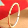 Pulsera de Plata de Moda Nacional para Mujer Pulsera de Plata 999 para Tobillo Patrón de Escamas de Dragón Dorado Trazado Pulsera Abierta de Plata para Mujer con Temperamento