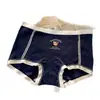 Cueca Boxer de Algodão Antibacteriana Estilo Urso 10A para Mulheres, Forro de Algodão Estendido na Virilha Two-In-One Boxer para Meninas para Mulheres