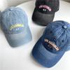 Sombrero para Mujer Bordado con la letra LOS Gorra de Béisbol de Mezclilla Americana Casual para Combinar con Todo Gorra con Visera Verano Moderno Sombrero para el Sol Hombres