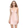 Camisola de Seda Transfronteiriça de Comércio Exterior para Mulheres, 100% Seda de Amoreira, Estilo Sexy com Bainha Fendada, Camisola Curta para Usar em Casa