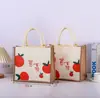Novas Bolsas de Linho, Marmiteiras para Estudantes, Sacolas de Compras Ecológicas de Linho, Bolsas de Lona de Linho da Moda, Personalizáveis