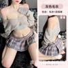 Encantadora lencería sexy de conejo, lindo suéter JK para campus, uniforme transparente, tentación, traje de pasión para mujer 1055