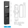 Caja de papel higiénico de acero inoxidable negro tres en uno, bote de basura empotrado con compartimento para teléfono seco, caja de pañuelos para pared de baño